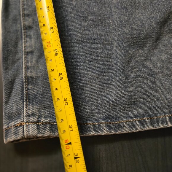 New Cool Distressed Ripped Sequin Wide Leg Jeans size L 30-31 - Picture 9 of 9